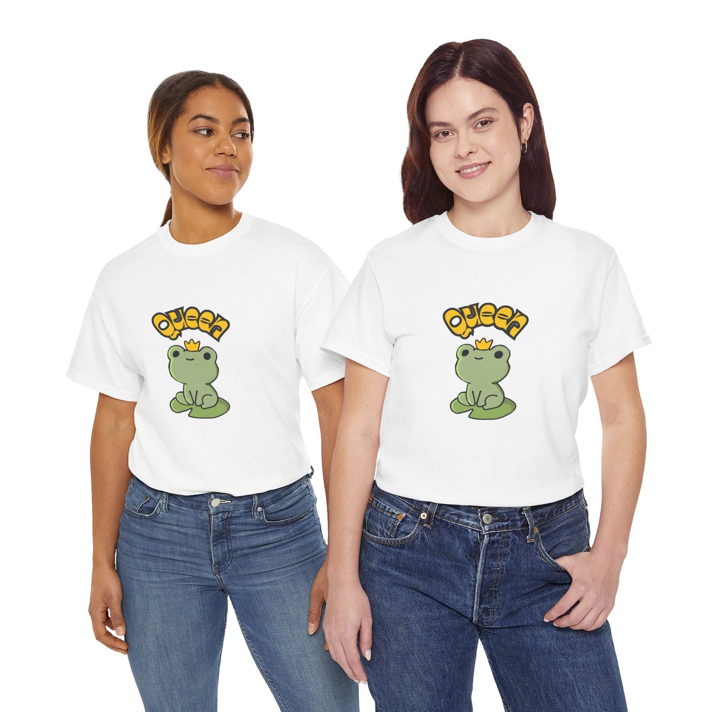 Cute Frog Queen Unisex Heavy Cotton Tee