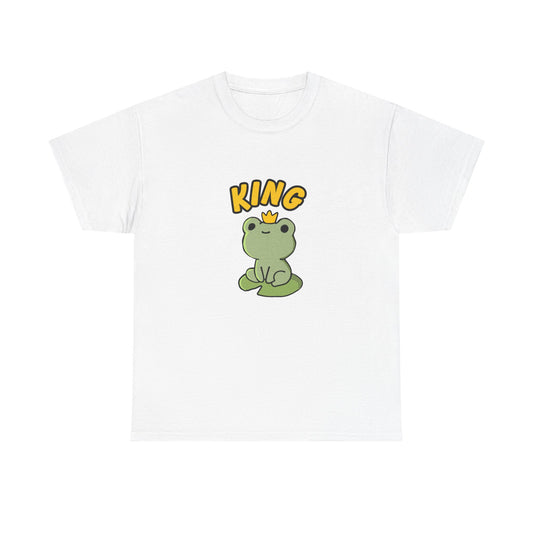 Funny Frog King Unisex Heavy Cotton Tee - Cute Casual Shirt for Nature Lovers