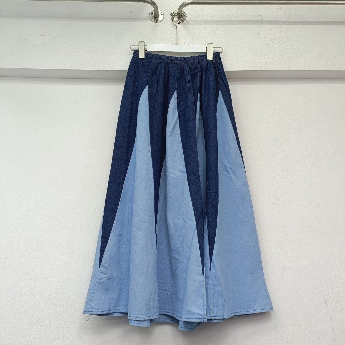 Early Spring Heavy Industry Beads Denim Top High-grade Small High Waist All-matching Umbrella Skirt